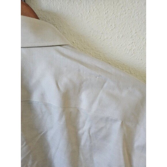 Michael Kords Men's  Slim Fit Dress Shirt Beige Formal  Size L - Picture 9 of 10